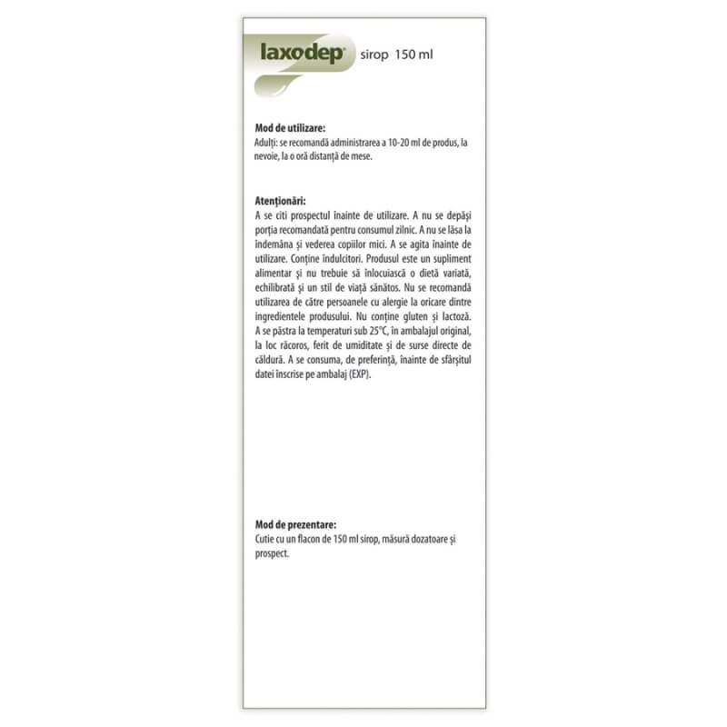 Sirop pentru copii Laxodep, 150 ml, Dr. Phyto Sirop pentru copii Laxodep, 150 ml, Dr. Phyto