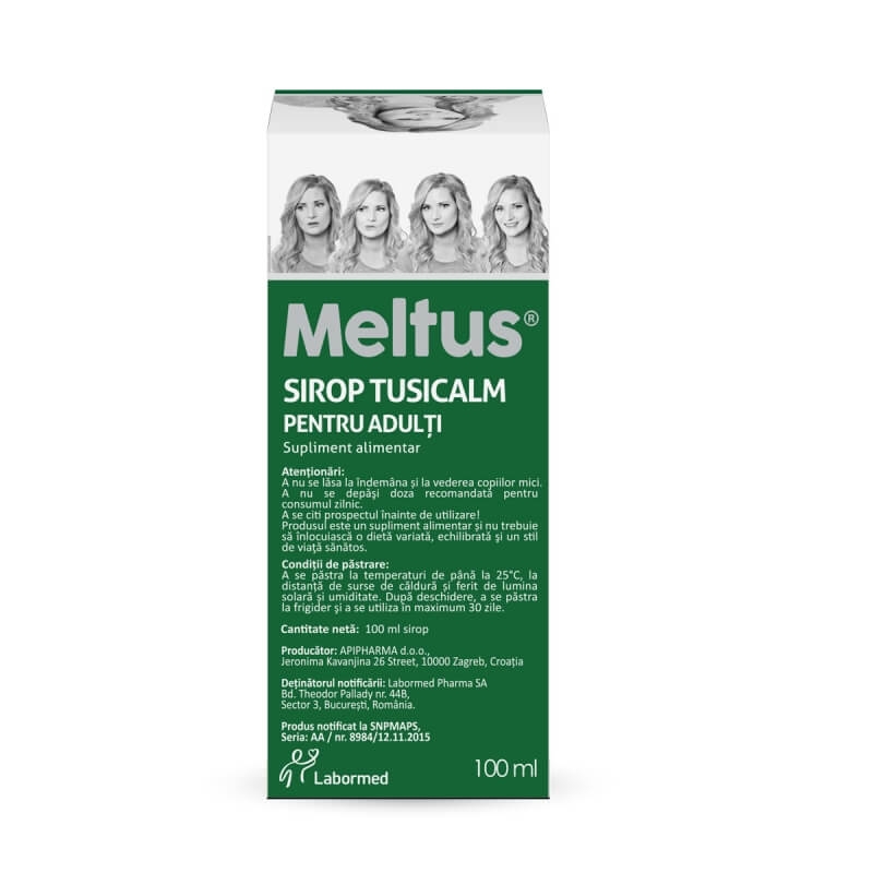 Sirop Tusicalm pentru adulti Meltus, 100 ml, Labormed