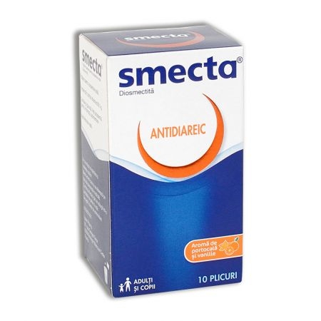 Smecta pulbere pentru suspensie orala aroma vanilie si portocala 3g/plic 10plicuri