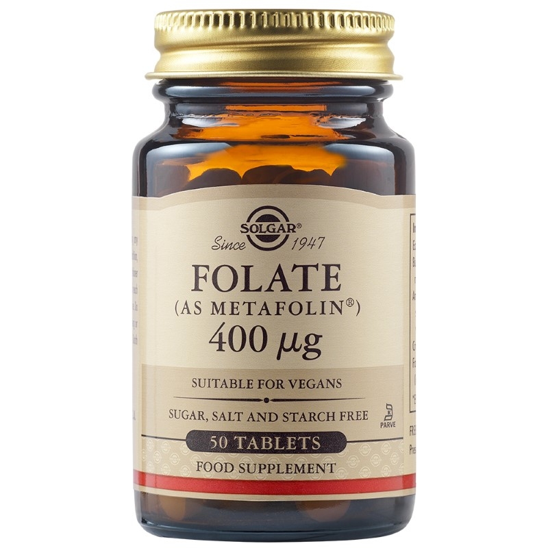 Acid folic Folat, 400mcg 50tb, Solgar