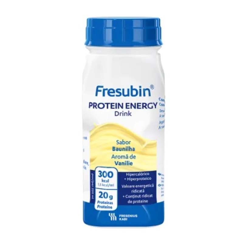 Solutie nutritiva orala cu aroma de vanilie Fresubin Protein Energy, 200 ml, 4 flacoane, Fresenius Kabi