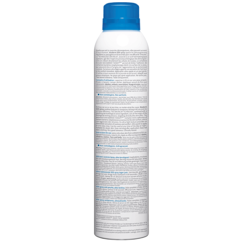 Spray anti-prurit cu efect calmant imediat Atoderm SOS, 200 ml, Bioderma