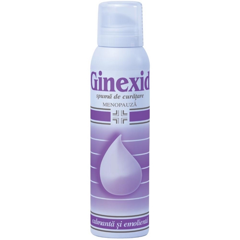 Spuma pentru ingiena intima la menopauza Ginexid, 150 ml, Naturpharma