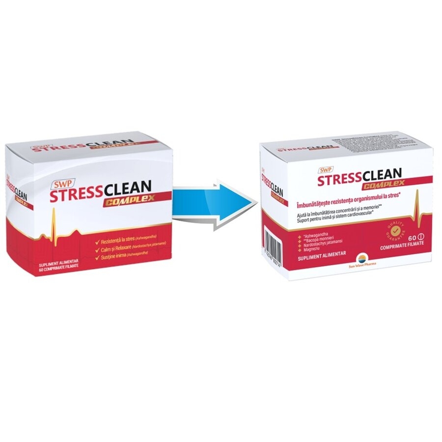 Stressclean Complex, 60 comprimate, Sun Wave Pharma Stressclean Complex, 60 comprimate, Sun Wave Pharma