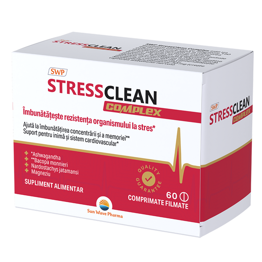 Stressclean Complex, 60 comprimate, Sun Wave Pharma Stressclean Complex, 60 comprimate, Sun Wave Pharma