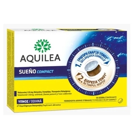 Aquilea Sueno Compact, 30 comprimate, Uriach Aquilea Sueno Compact, 30 comprimate, Uriach