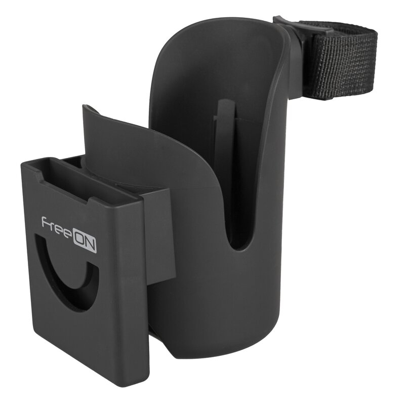 FreeON - Suport Multifunctional Pahar / Biberon / Telefon pentru Carucior, Black