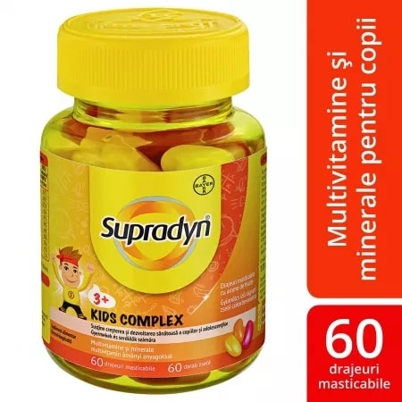Supradyn Kids Complex, 60 drajeuri masticabile, Bayer
