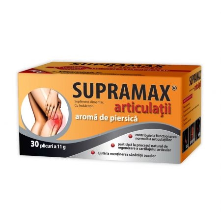 Supramax articulatii cu aroma de piersica, 30 plicuri, Zdrovit Supramax articulatii cu aroma de piersica, 30 plicuri, Zdrovit