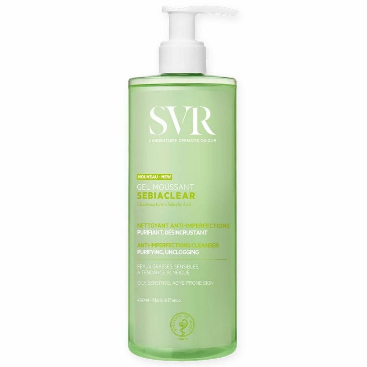 Gel spumant de curatare Sebiaclear, 400 ml, Svr