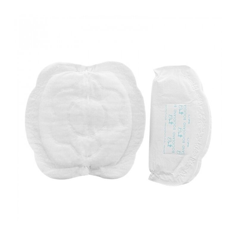 Tampoane pentru san, Bocioland, Set 30 bucati albe + 30 bucati negre, Ambalate individual, Cu banda adeziva pentru o fixare usoara, Alb/Negru