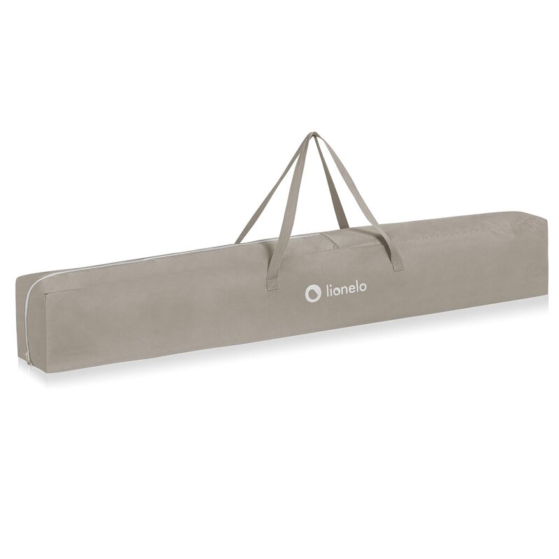 Tarc de joaca copii, Lionelo, Willow XL,180 x 200 cm, Pliere compacta, Include geanta de transport, Din plasa, Cu doua intrari laterale si fermoar, Cu ventuze pentru stabilitate, Conform cu EN 12227:2010, Bej