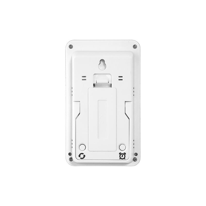 Bbluv - Termometru/Higrometru digital 2 in 1, Igro, Cu ceas si alarma, Ecran LCD, Pe baza de baterii AAA, White
