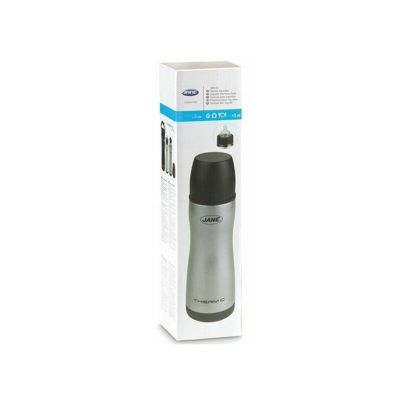 Termos lichide, Jane, Din otel inoxidabil, 300 ml, Fara BPA, Cu gentuta din izopren