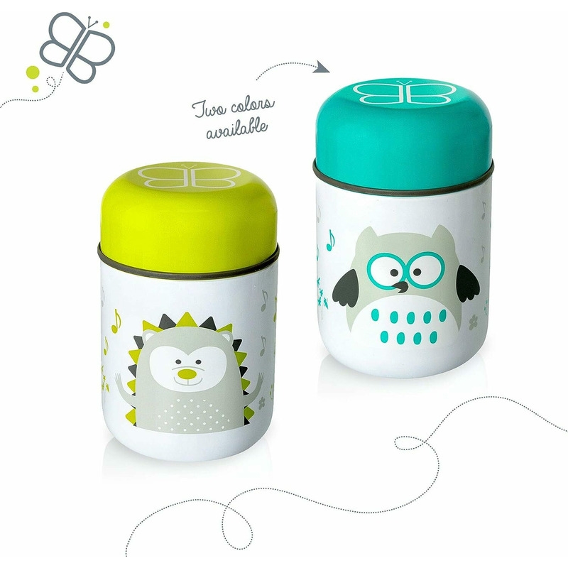 Bbluv - Termos pentru alimente solide, Food, Cu lingurita inclusa, 300 ml, BPA Free, Aqua