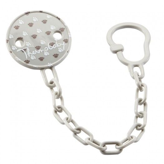 Thermobaby lantisor suzeta cu clips Paws grey