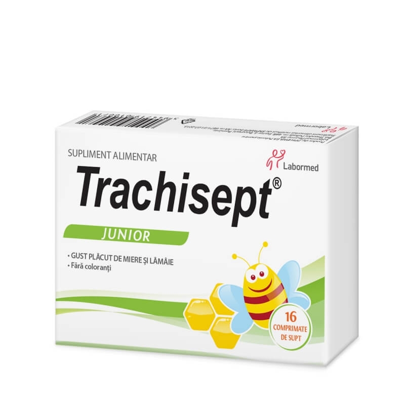 Trachisept Junior, 16 comprimate pentru supt, Labormed