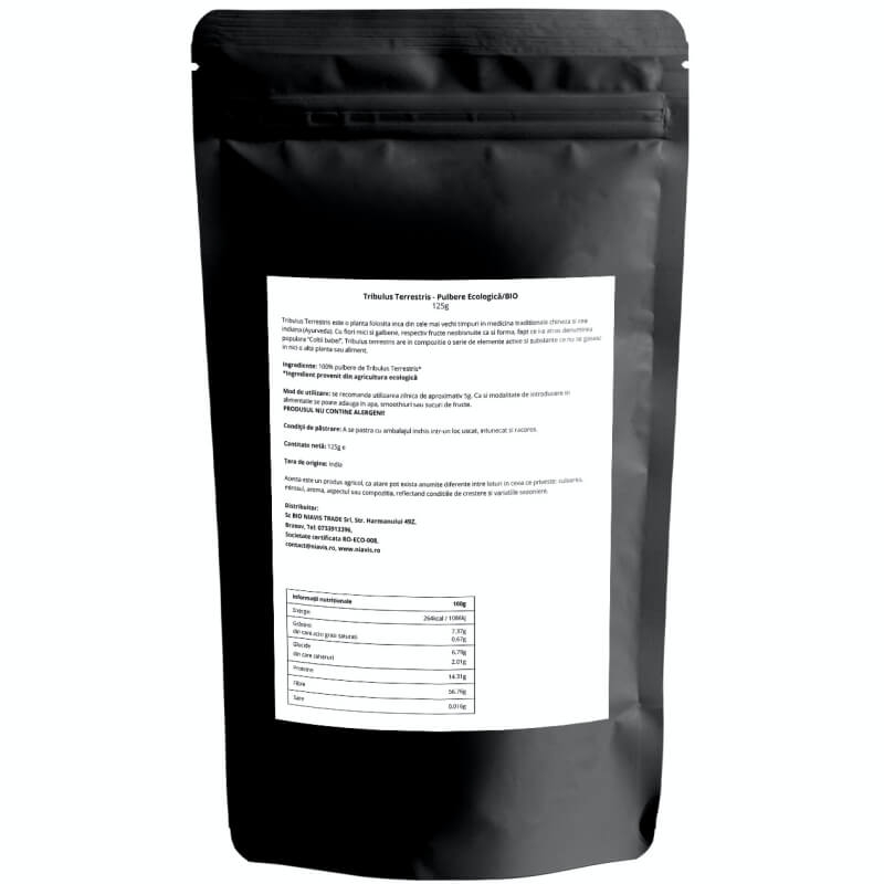 Tribulus Terrestris pulbere ecologica, 125 g, Niavis