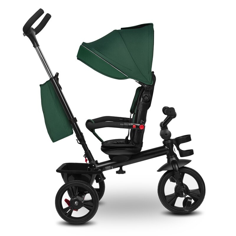 Tricicleta copii, Lionelo, Haari, Suport picioare, Control al directiei, Scaun reversibil, Rotire 360 grade, Pliabila, Conform cu standardul european de securitate EN71, Verde