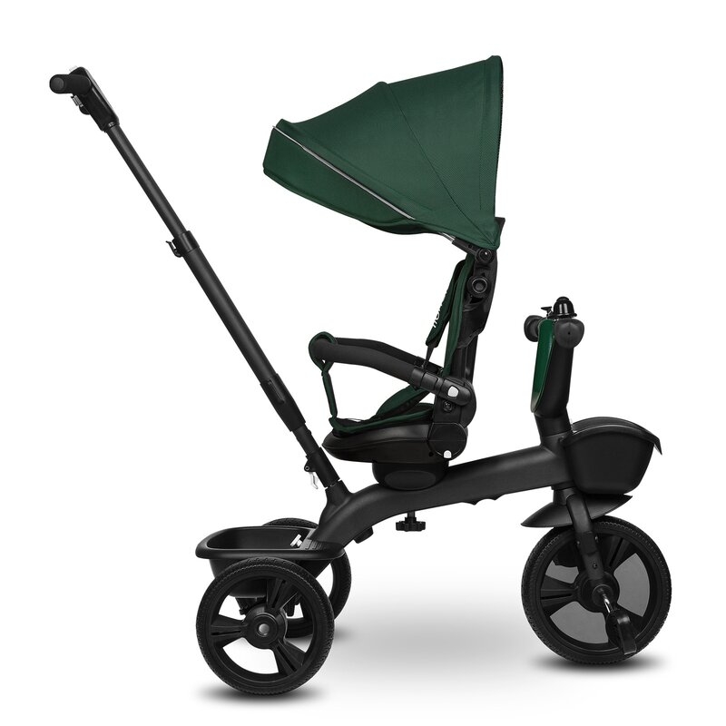 Tricicleta copii, Lionelo, Kori, Cu suport de picioare, Control al directiei, Scaun reversibil, Rotire 360 grade, Pliabila, Conform cu standardul european de securitate EN71, Verde