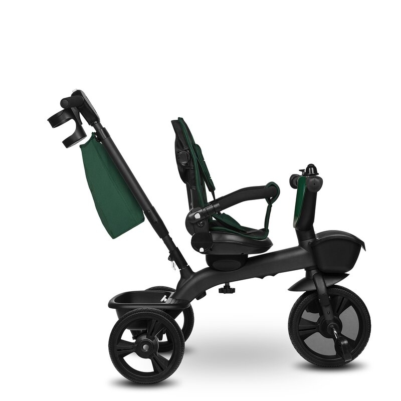 Tricicleta copii, Lionelo, Kori, Cu suport de picioare, Control al directiei, Scaun reversibil, Rotire 360 grade, Pliabila, Conform cu standardul european de securitate EN71, Verde