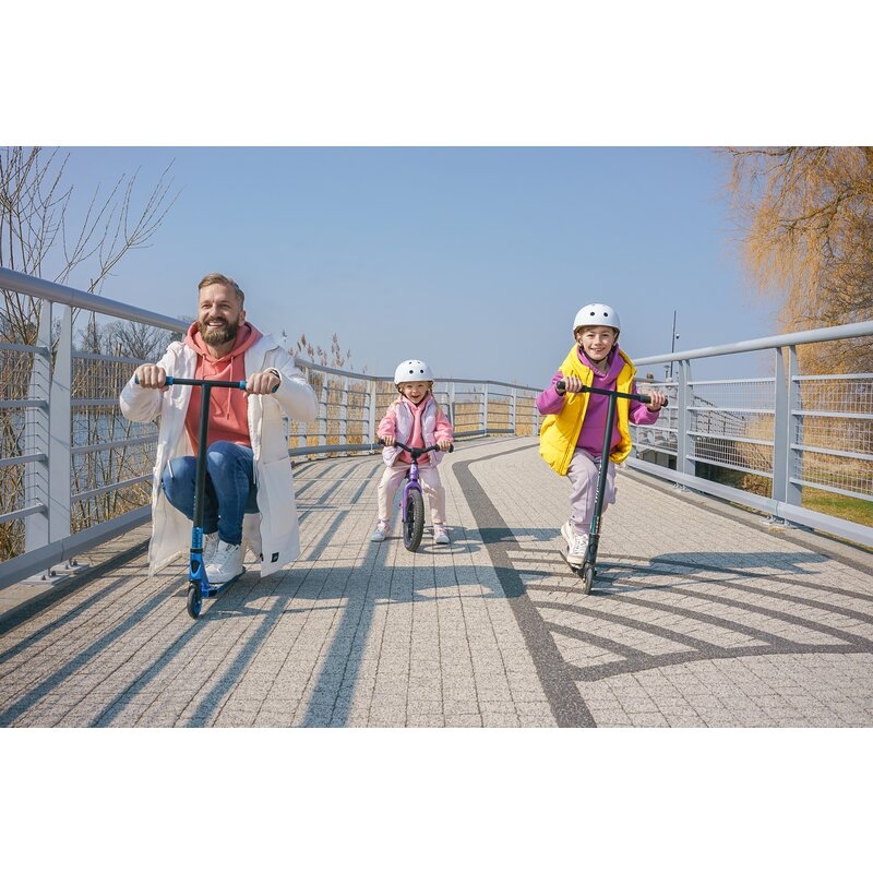 Trotineta, Lionelo, Whizz, Pentru Acrobatii, Rulmenti ABEC-9, Sistemul de compresie IHC 9, 20 - 100 kg, Conform cu standardul european de securitate EN14619, Galben/Negru