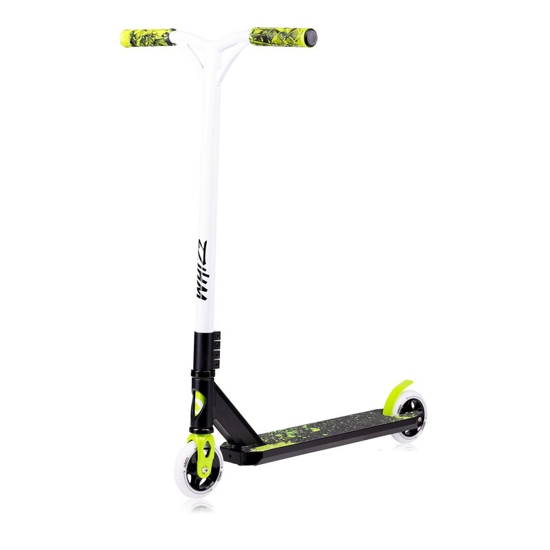 Trotineta, Lionelo, Whizz, Pentru Acrobatii, Rulmenti ABEC-9, Sistemul de compresie IHC 9, 20 - 100 kg, Conform cu standardul european de securitate EN14619, Verde/Negru