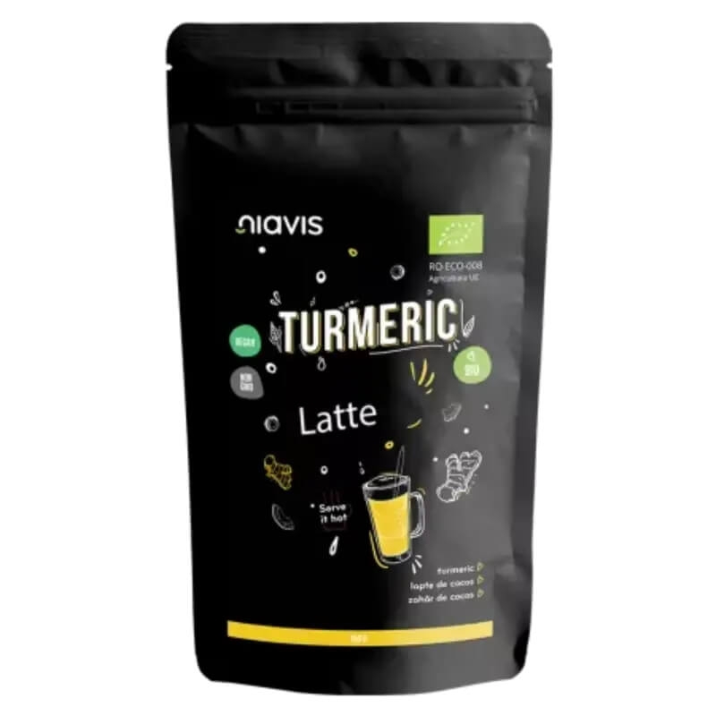 Turmeric Latte pulbere ecologica, 150 g, Niavis