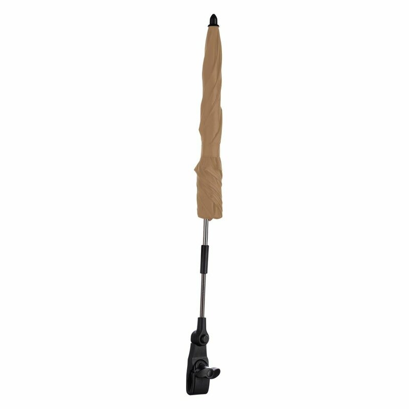 Umbrela carucior, FreeON, Universala, Din material impermeabil, Cu filtru UPF 50+, Anti-UV, Brown