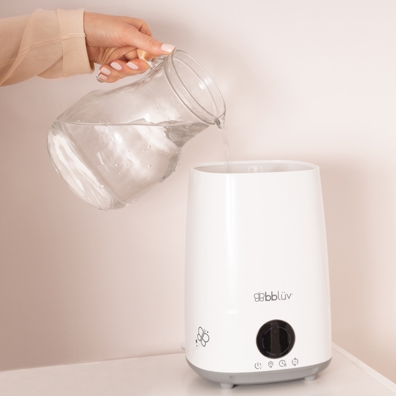 Umidificator cu ultrasunete si purificator de aer 4 In 1, Umido, Ultra silentios, Include difuzor de uleiuri esentiale, Cu panou de control digital, Cu telecomanda, Bbluv, Alb