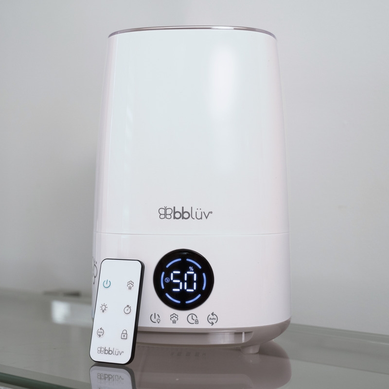Umidificator cu ultrasunete si purificator de aer 4 In 1, Umido, Ultra silentios, Include difuzor de uleiuri esentiale, Cu panou de control digital, Cu telecomanda, Bbluv, Alb