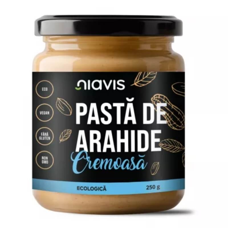 Pasta bio de arahide cremoasa, 250 g, Niavis