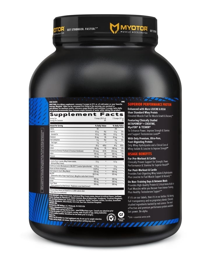Proteina din zer, cu aroma de vanilie AMP Wheybolic Alpha, 1254 g, GNC
