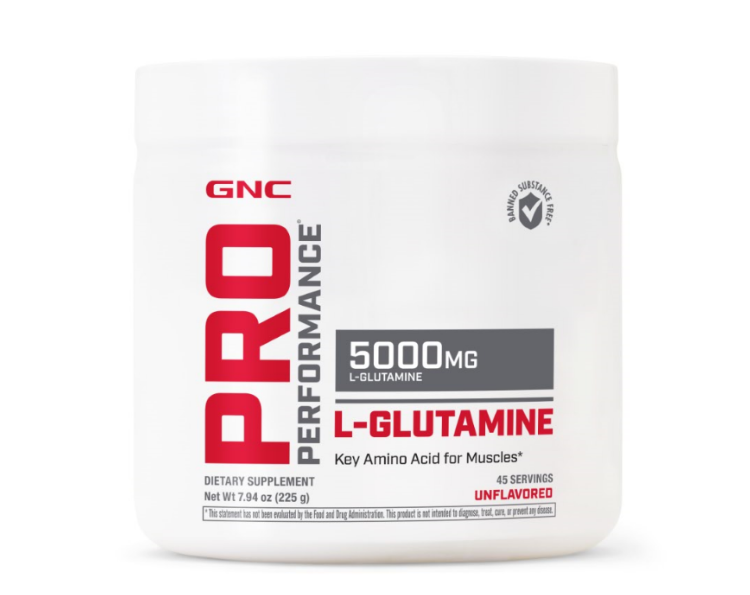 L-glutamina micronizata pudra fara aroma 5000 mg Pro Performance, 225 g, GNC