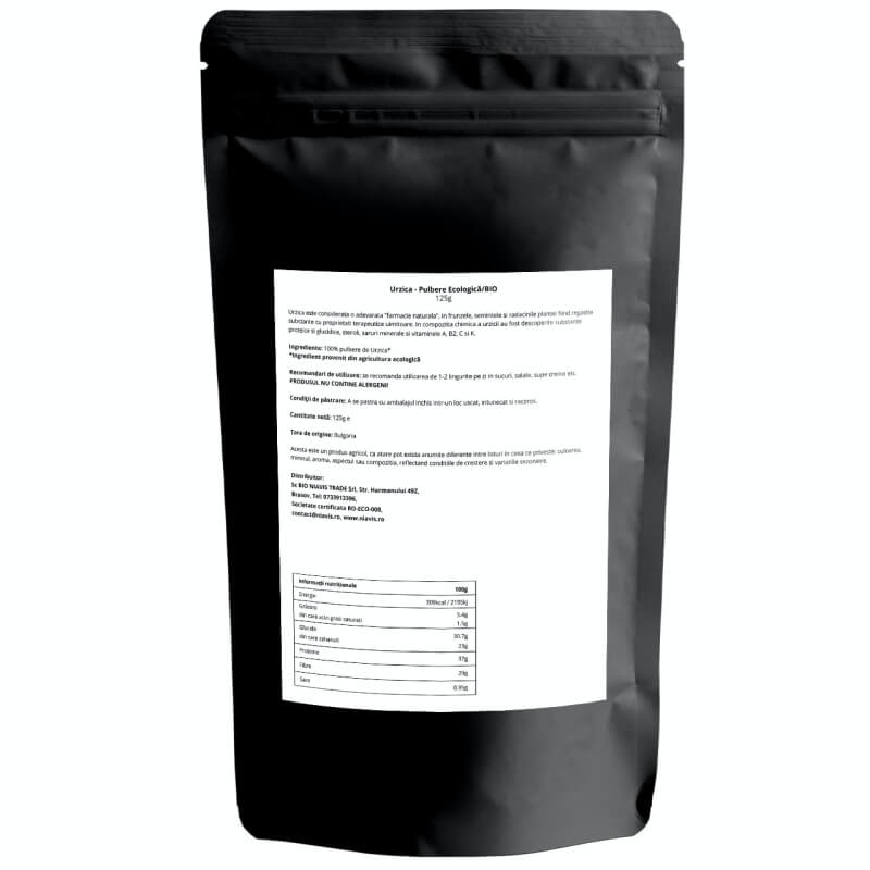 Urzica pulbere ecologica, 125 g, Niavis