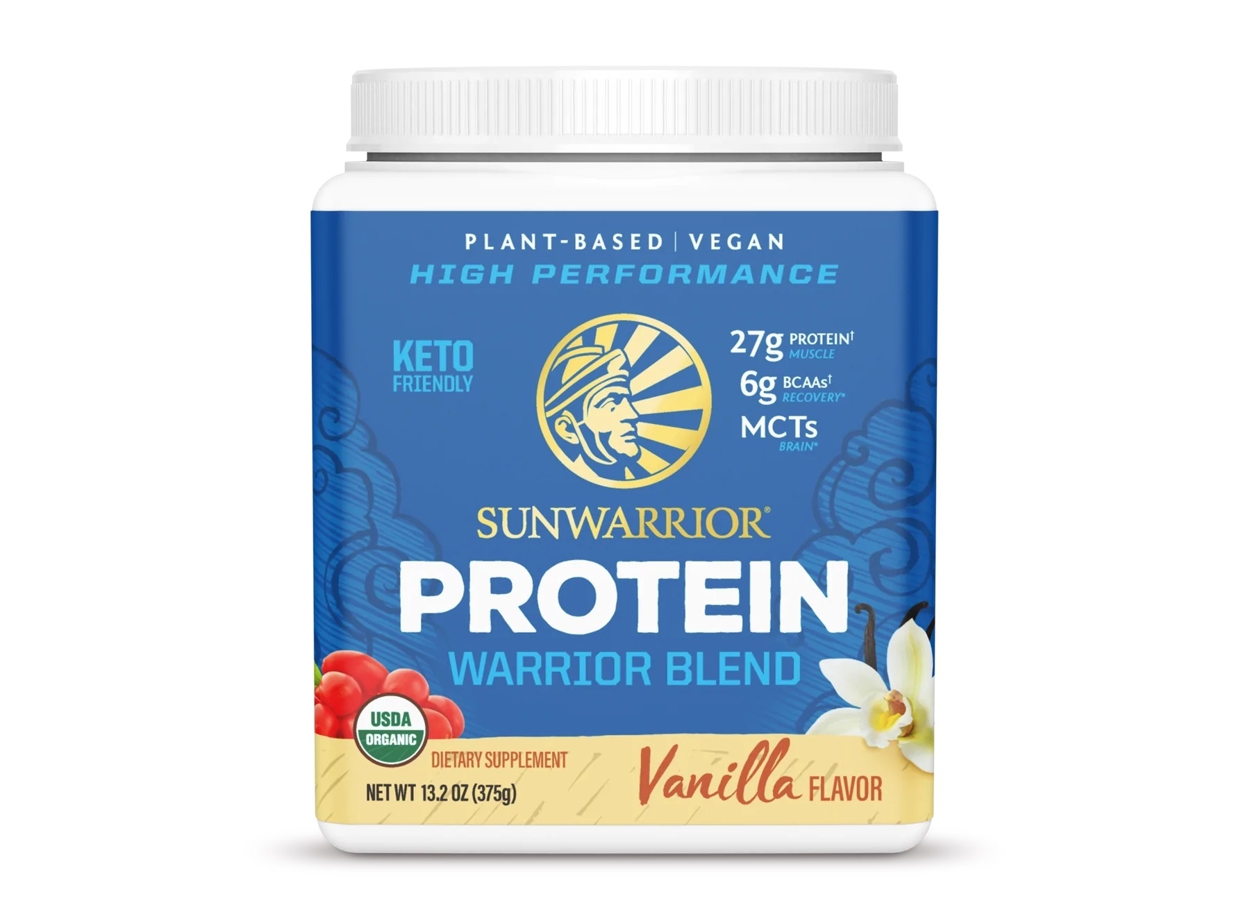 Proteina organica vegana cu aroma de vanilie, 375 g, Sunwarrior