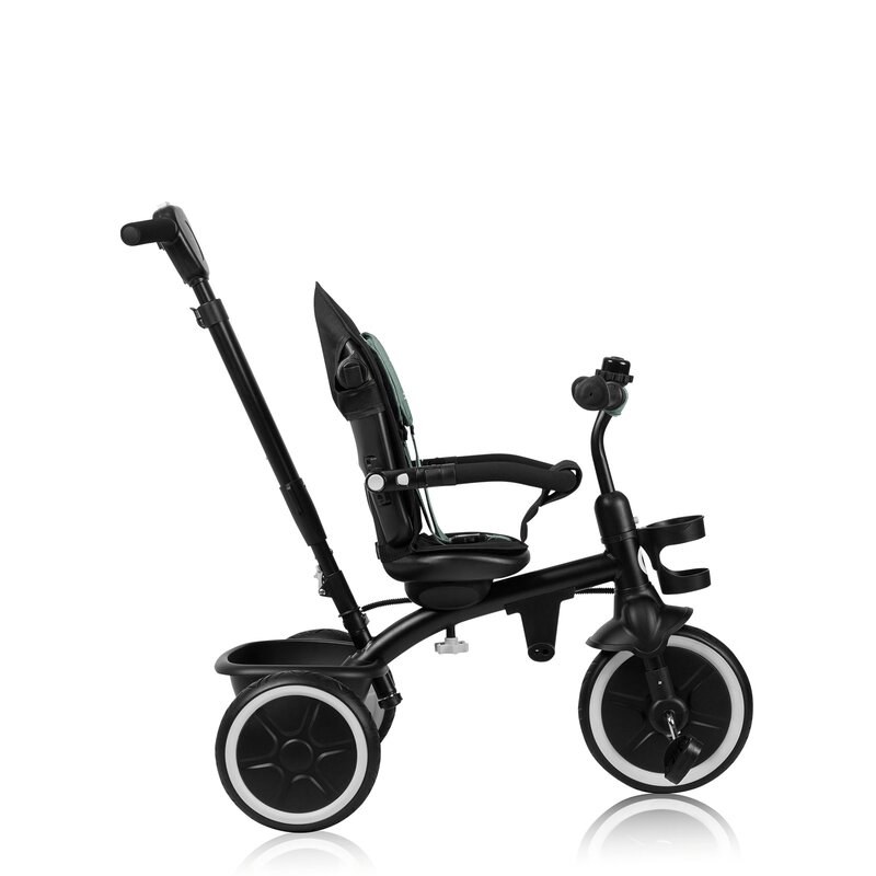 Tricicleta copii, Lionelo, Berry, 2 in 1, Multifunctionala, Suport picioare, Control al directiei, Scaun reversibil, Rotire 360 grade, Functie de roata libera, Utilizare pana la 5 ani, Constructie din otel, Conform cu standardul EN71, Verde