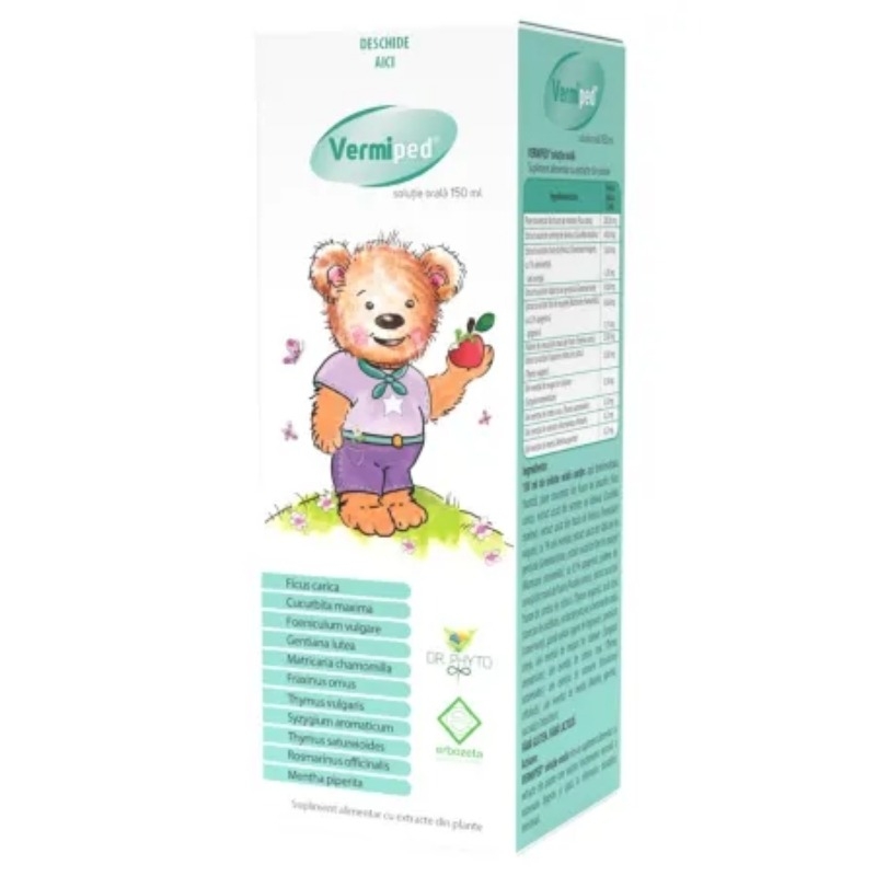 Vermiped solutie orala, 150ml, Dr. Phyto