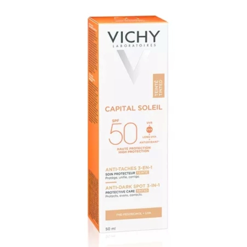 Capital Soleil crema colorata anti pete pigmentare SPF 50+, 50ml, Vichy
