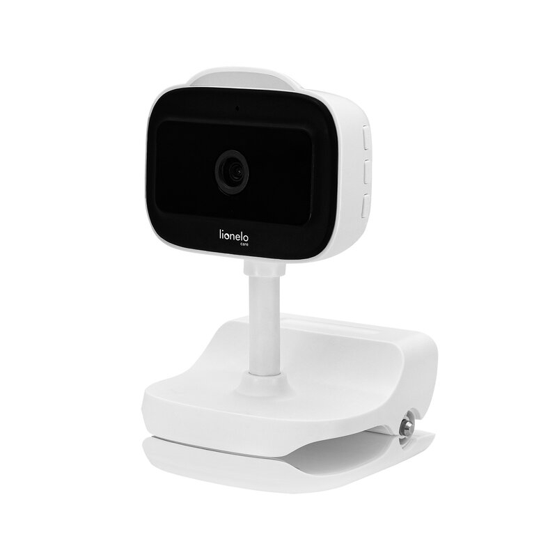 Video monitor, Lionelo, Babyline Go, Cu aplicatia dedicata Lionelo Smart, Mod de noapte 8m, Cu functie de iluminare, Pana la 5h functionare wireless, Comunicare bidirectionala, Rotatie 180 grade, Alb