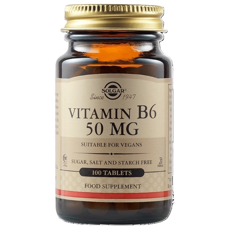 Vitamina B6, 50mg 100tb, Solgar