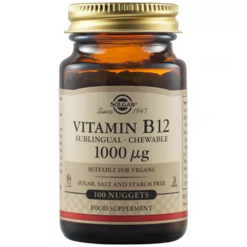 Vitamina B12 1000 mcg, 100 tablete masticabile, Solgar