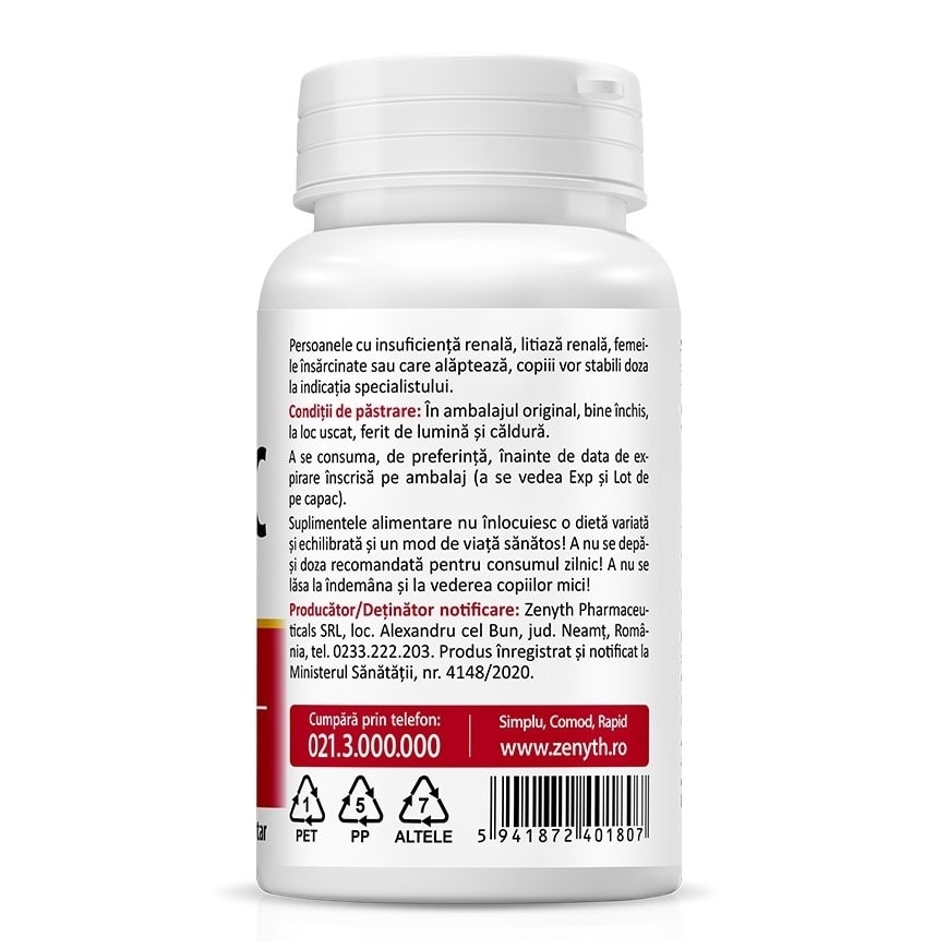 Vitamina C, 1000 mg, 30 capsule, Zenyth