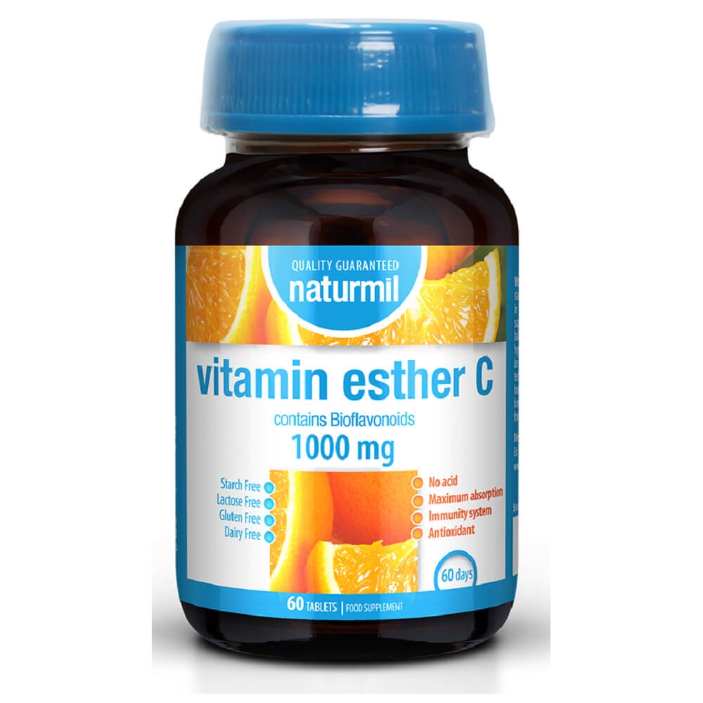 Vitamina C Ester Naturmil, 1000 mg, 60 tablete, Dietmed