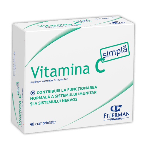 Vitamina C simpla, 180 mg, 40 comprimate de supt, Fiterman