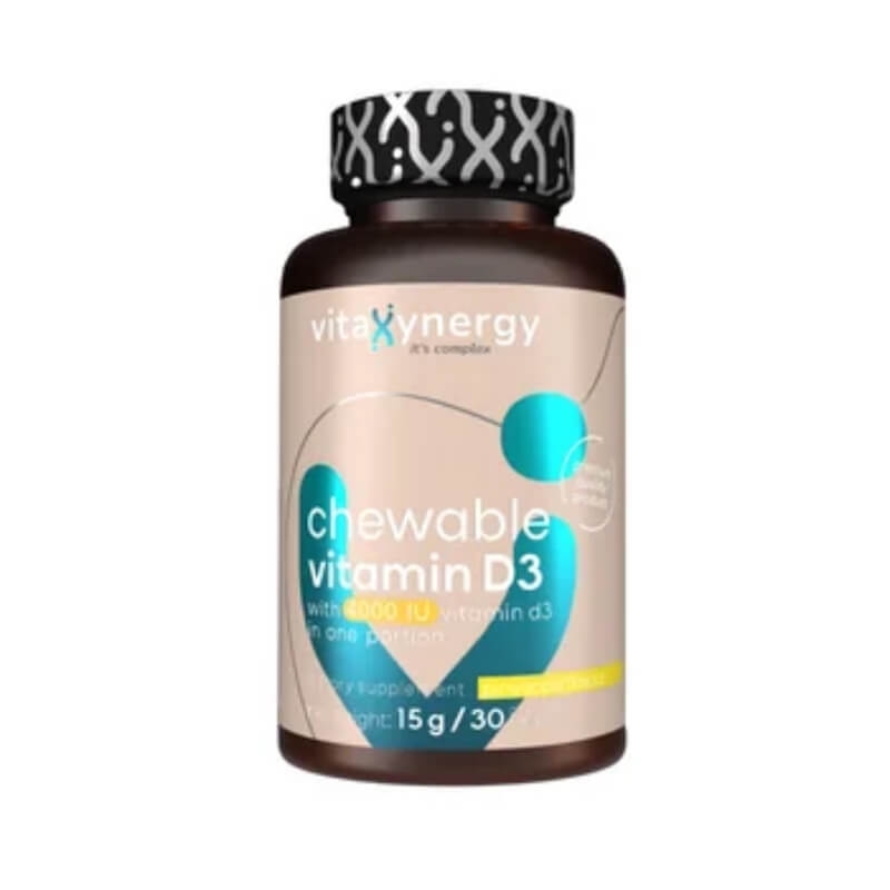 Vitamina D3 4000 UI, 30 tablete masticabile, Vitaxynergy