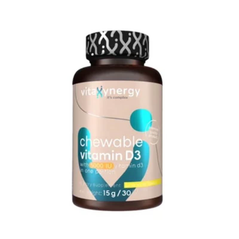 Vitamina D3 5000 UI, 30 tablete masticabile, Vitaxynergy