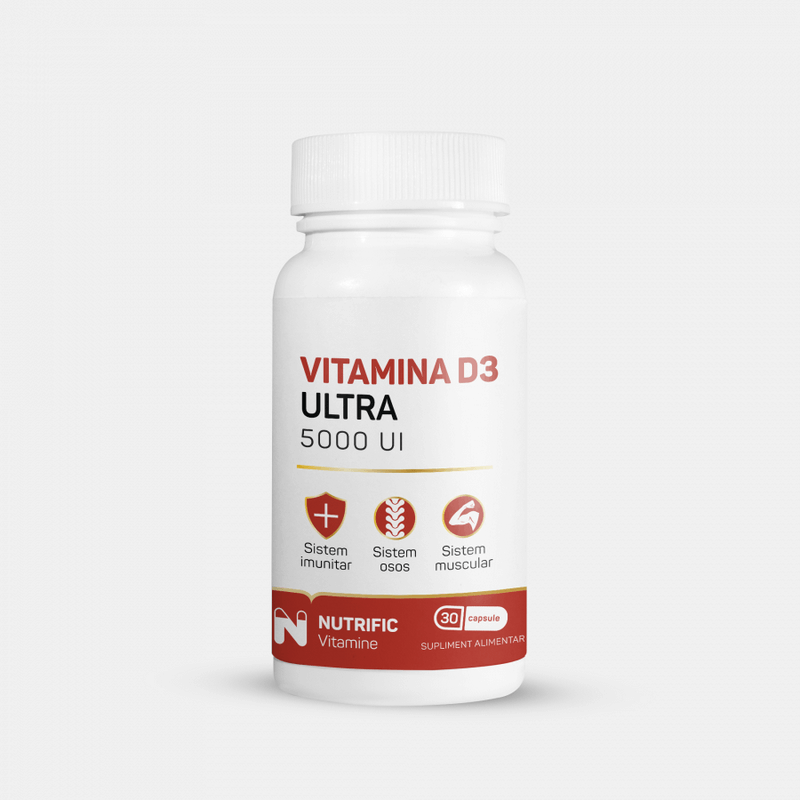 Vitamina D3 Ultra 5000 IU, 30 capsule, Nutrific
