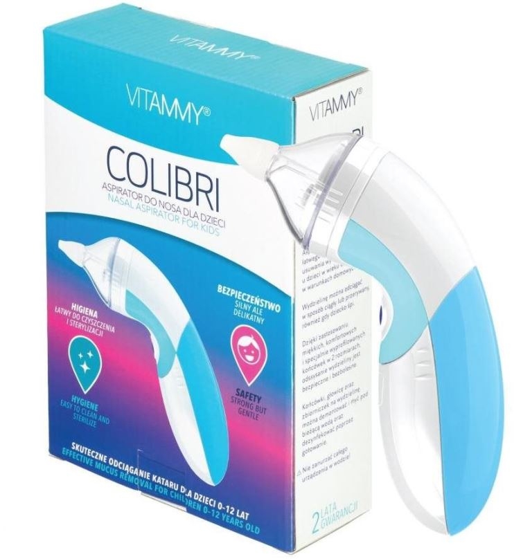 Vitammy - Colibri aspirator nazal electric 2 varfuri pentru copii 0-12 ani