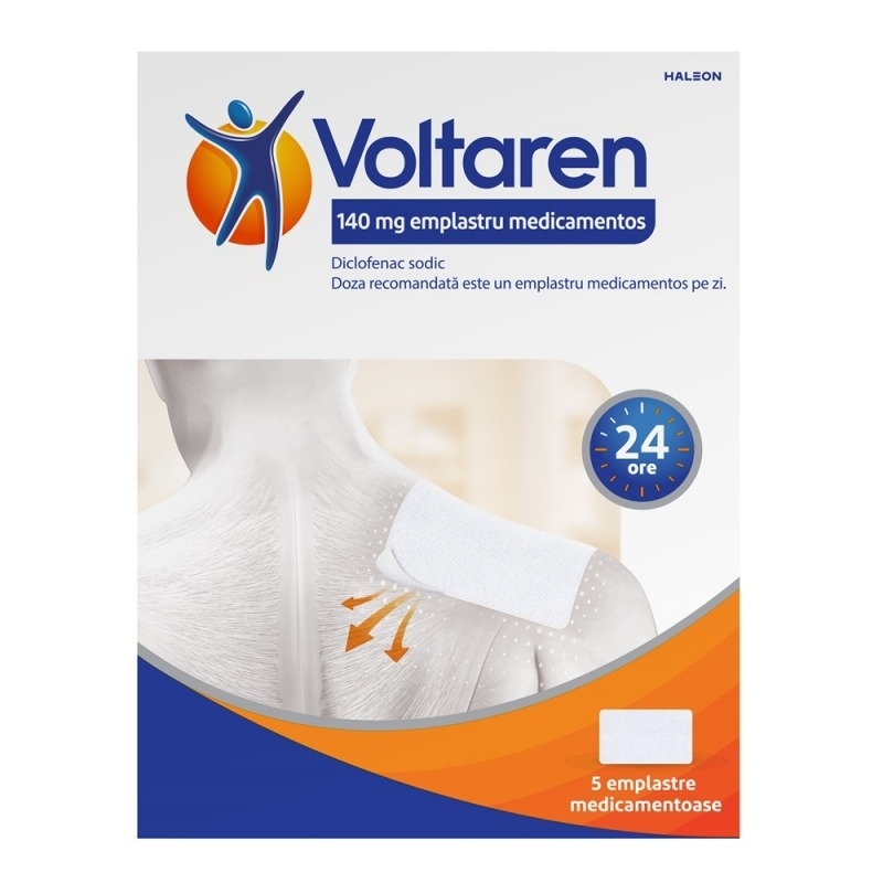 Voltaren emplastru medicamentos, 140 mg, 5 bucati, Haleon